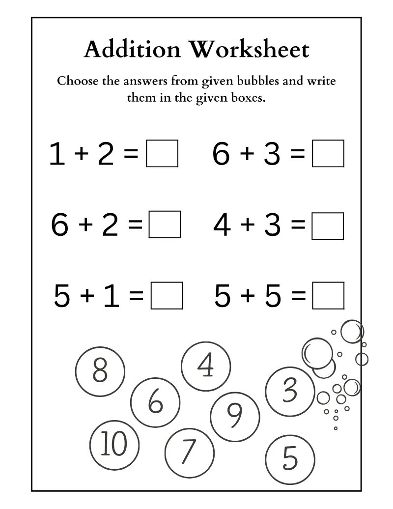Addition 04 — printable worksheet preview