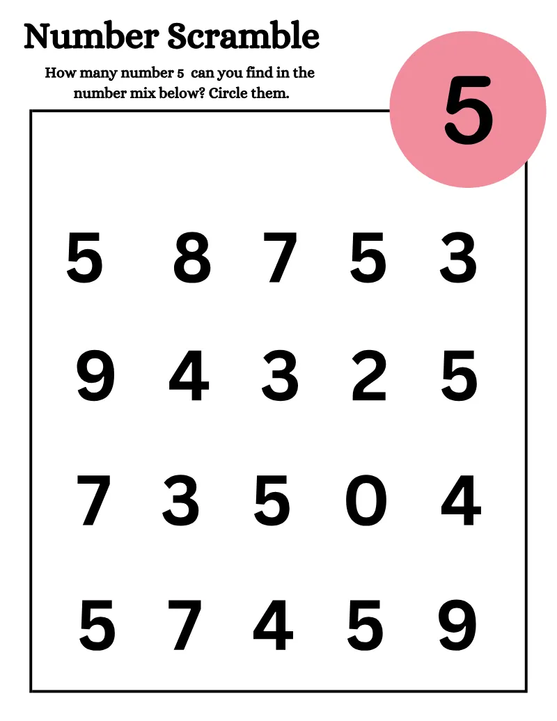Scramble 01 — printable worksheet preview