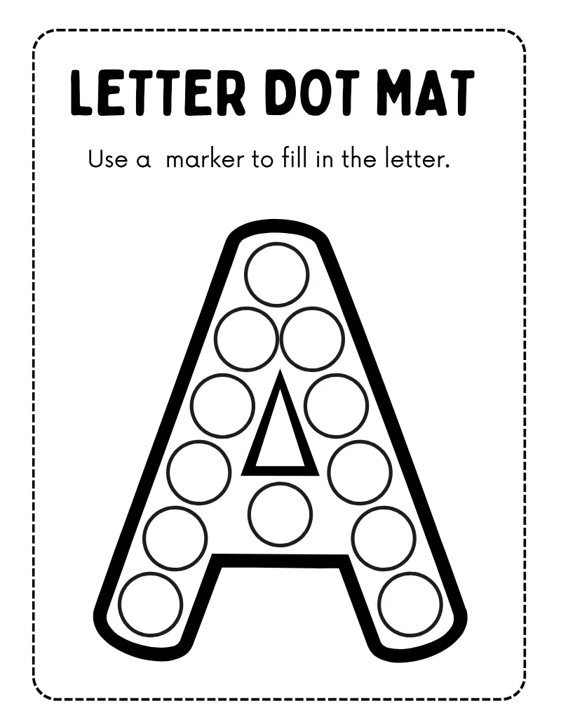 Do-a-Dot Activity — printable worksheet preview