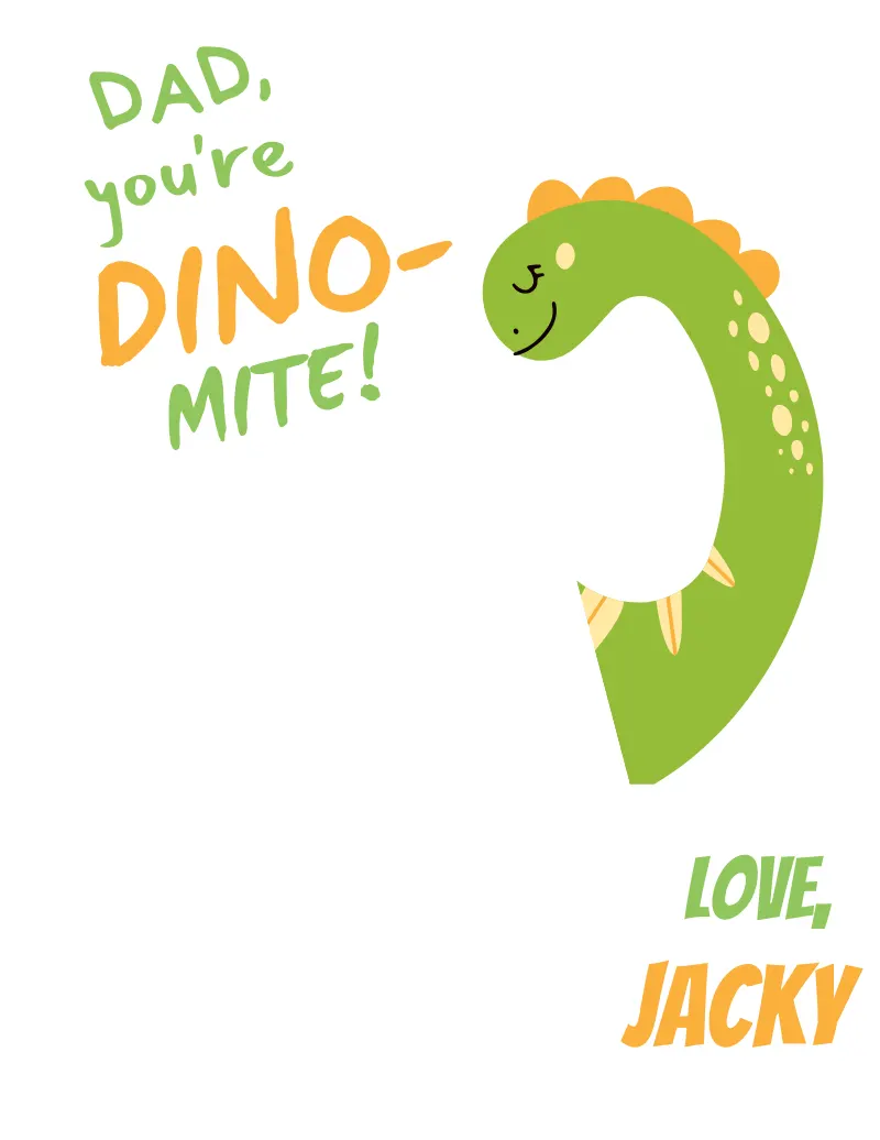 Father's Day Dinosaur — printable worksheet preview