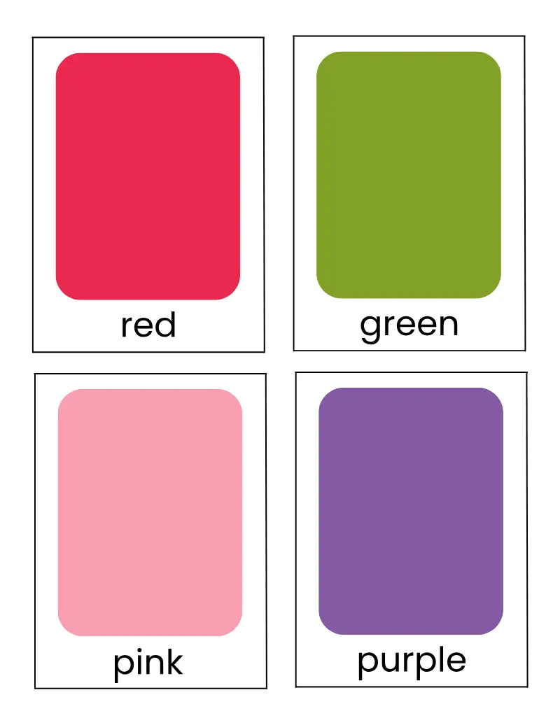 Colors Flashcards 02 — printable worksheet preview
