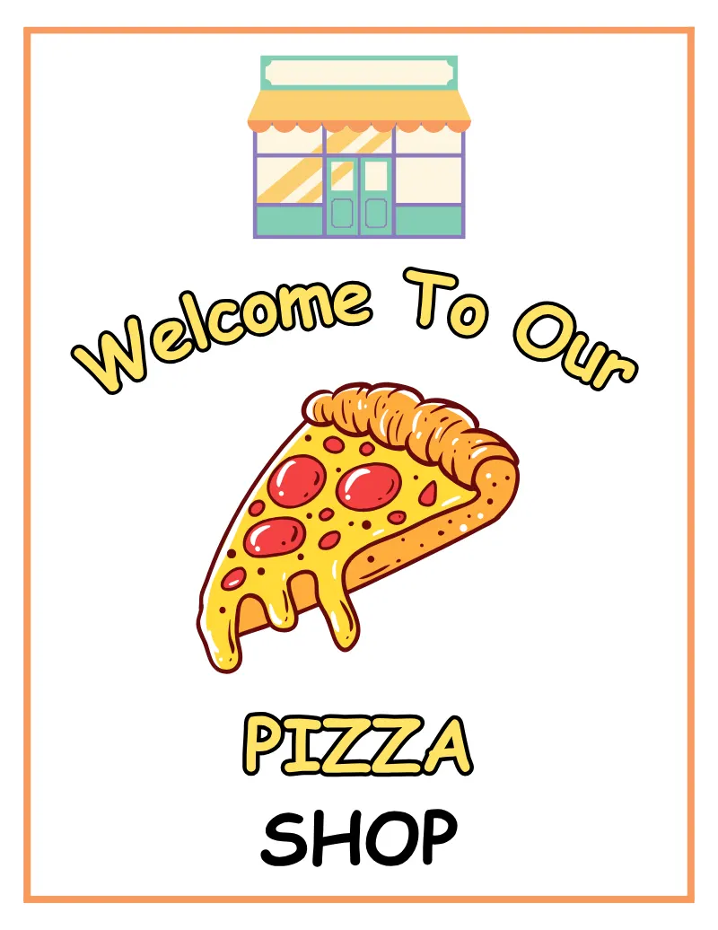Pizza Shop — printable worksheet preview