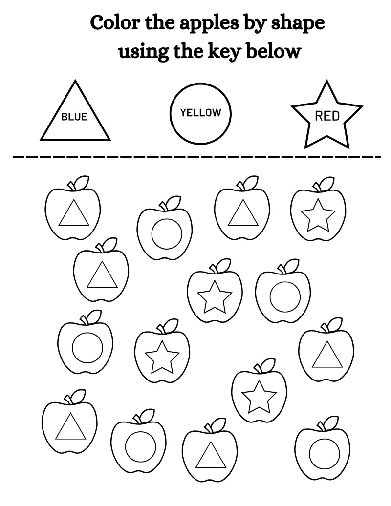 Color the Shape 01 — printable worksheet preview