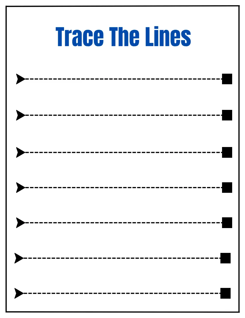 Trace Lines Basic — printable worksheet preview