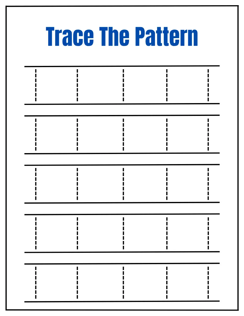 Trace Patterns — printable worksheet preview