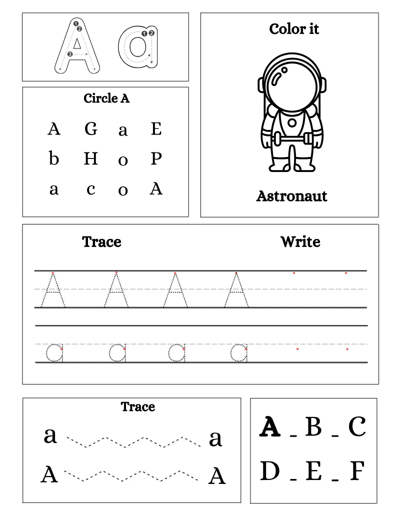 Tracing Practice 09 — printable worksheet preview