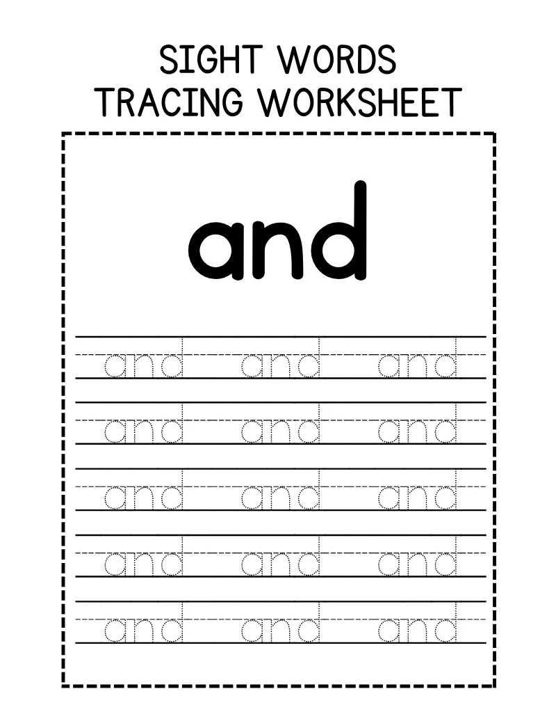 Tracing Sheet 01 — printable worksheet preview